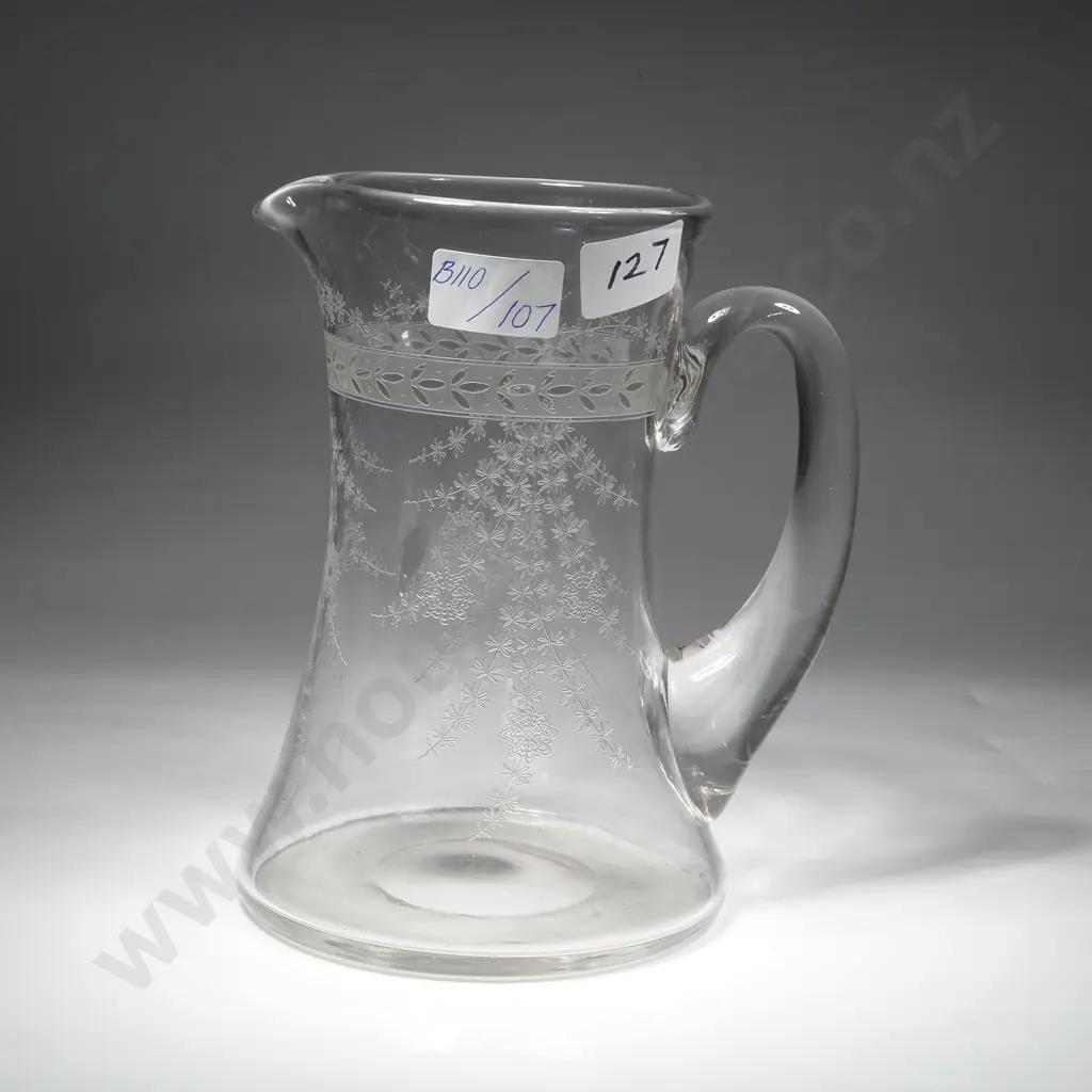 Vintage Stuart Etched  Crystal Pitcher Image 1++