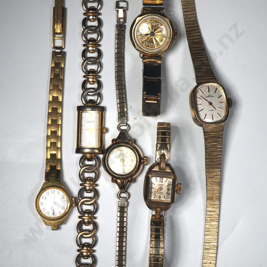 Six Vintage Ladies Dress Watches Image 1++