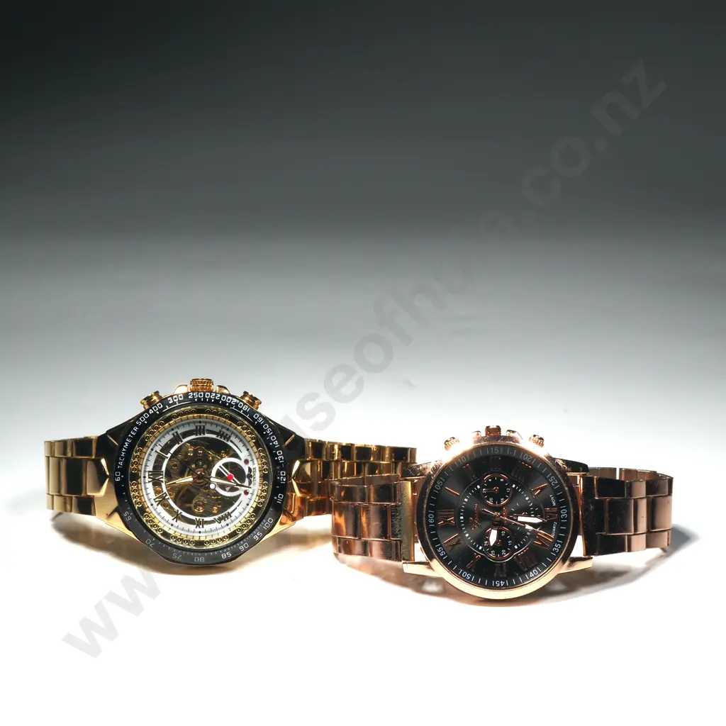Winner Mechanical Skeleton Wristwatch & a Geneva Quartz Dress Watch Image 1++