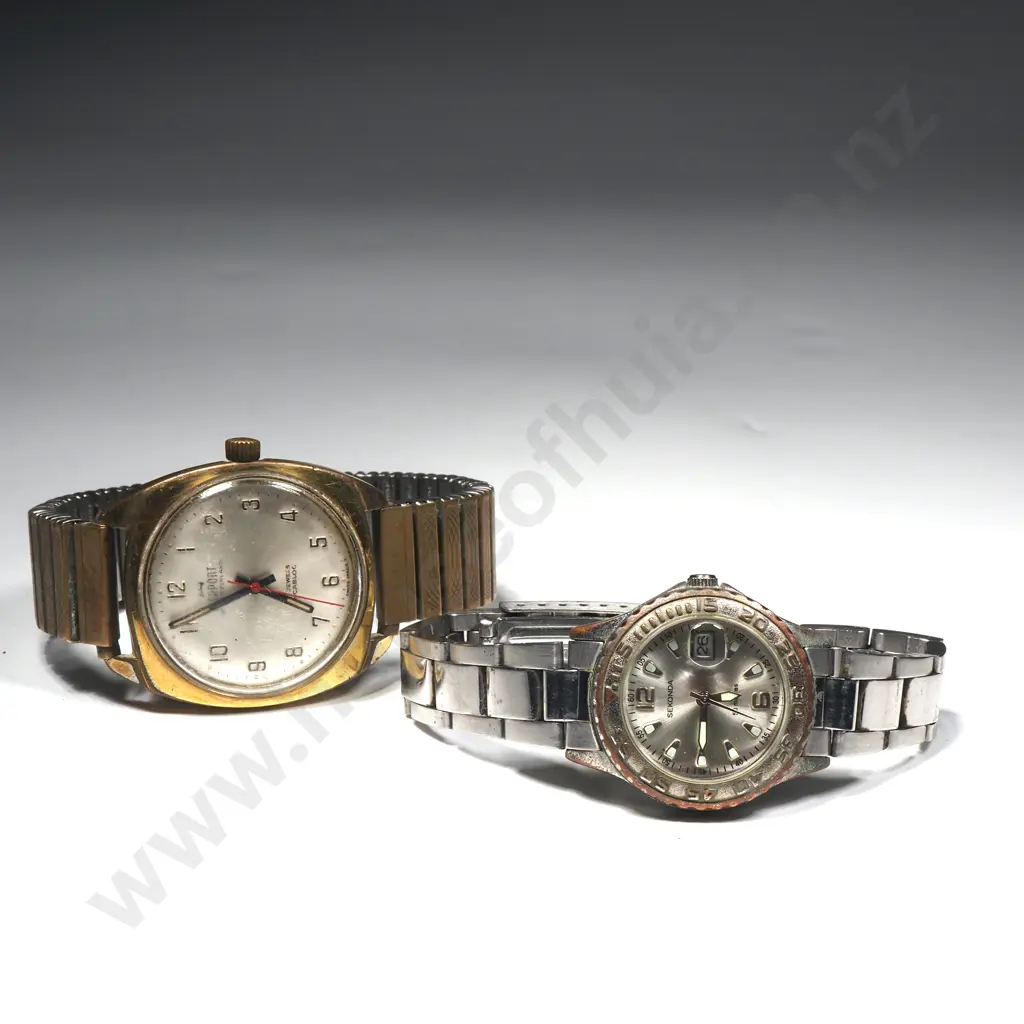 Vintage Pierpont Men's Wristwatch & Sekonda Vintage Ladies Wristwatch w Stainless Steel Case & Strap Image 1++