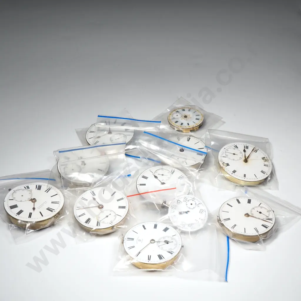 Quantity Of Pocket Watch Parts w Enamel Dials Image 1++