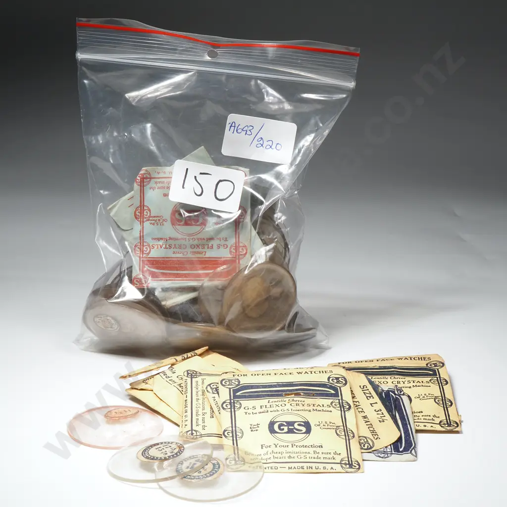 Large Quantity Of G-S Flexo Crystal Watch Crystals Or Faces Image 1++