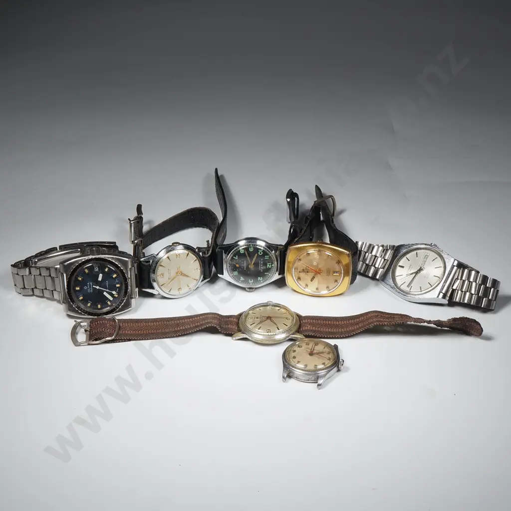 Quantity Of VintageMens Wristwatches Inlcuding Seiko, Olma, Kienzle & Delma Image 1++