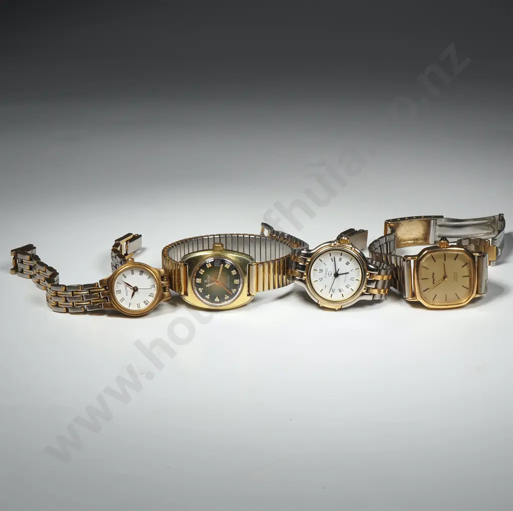 Four Ladies Wristwatches - One Gucci Replica, Edox, Pulsar & Hafis Image 1++