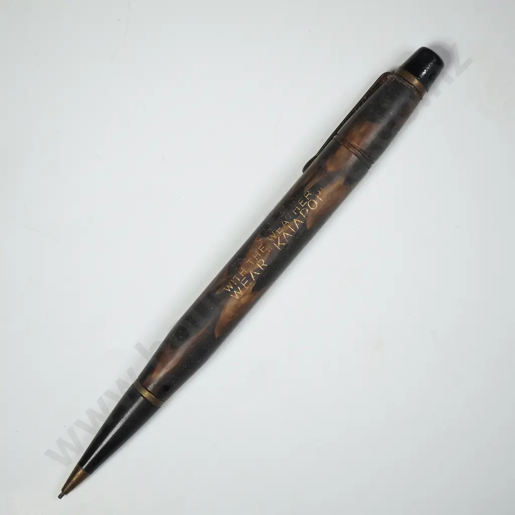 Vintage Advertising Propelling Pencil For Kaiapoi Woollens. "Don't Gamble w The Weather Wear Kaiapoi" Image 1++