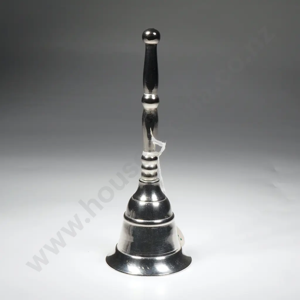 Vintage Chrome Hand Bell Image 1++
