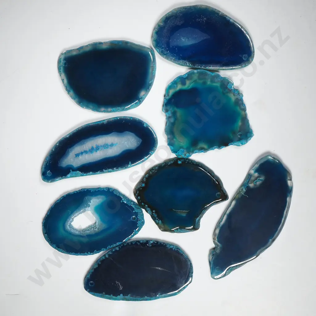 Seven Slices  of Blue Agate Image 1++