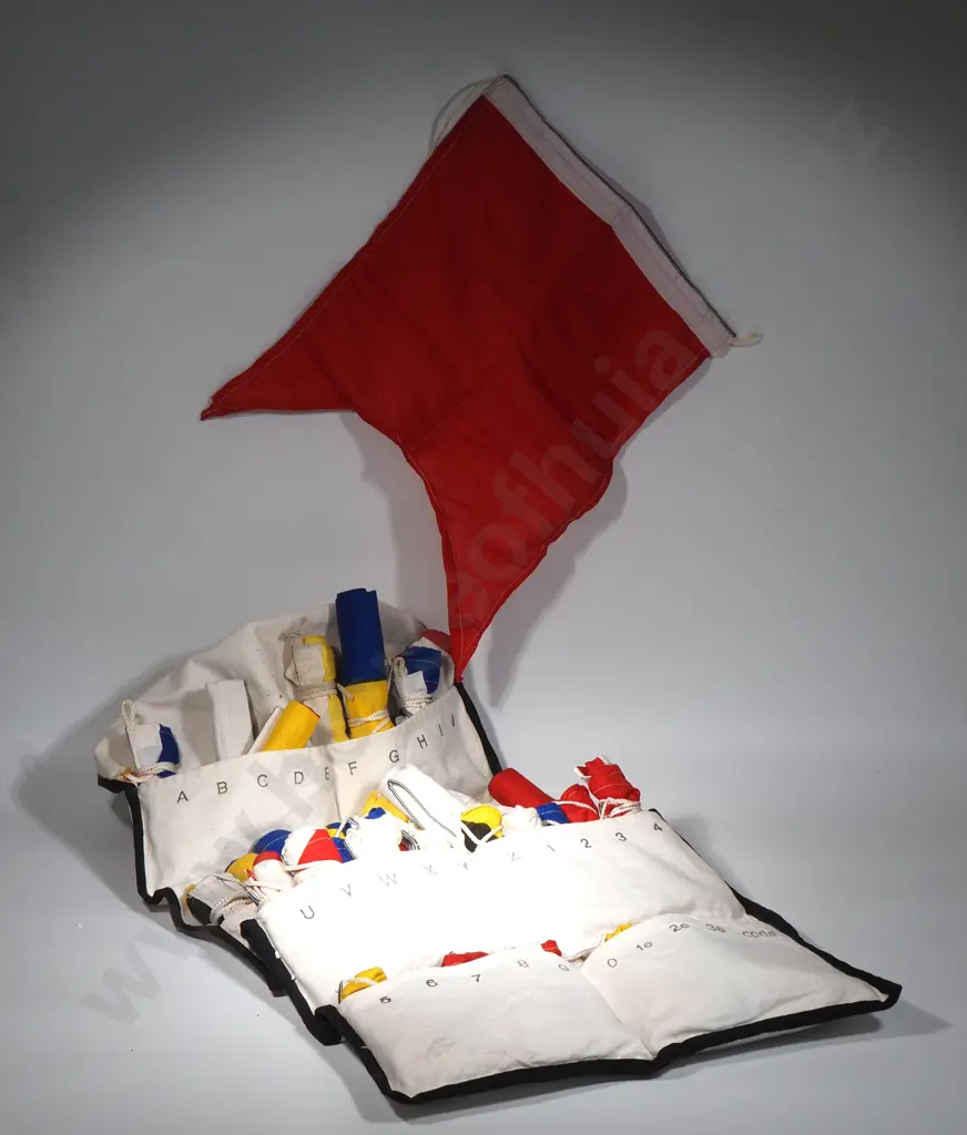 Complete Set Of Nautical  Signal/Maritime Flags In Canvas Bag Image 1++