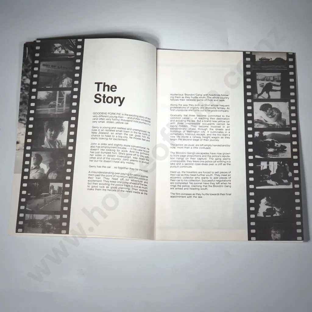 Pamphlet for the 1980 New Zealand Cult Classic Film 'Goodbye Pork Pie' Image 1++