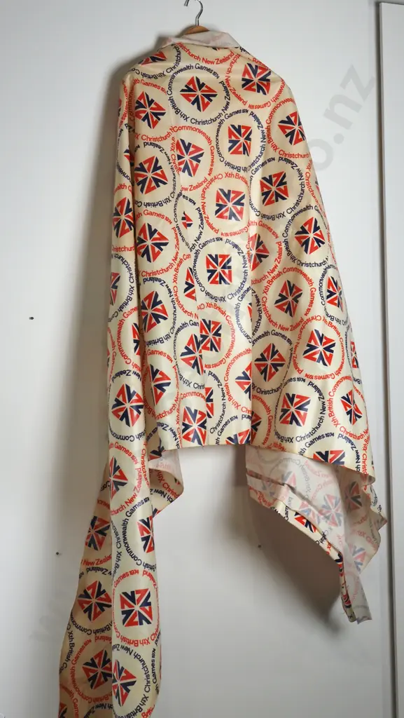 Oilskin Fabric w Promotional Branding for the ChCh Commonwealth Games 1973 Image 1++