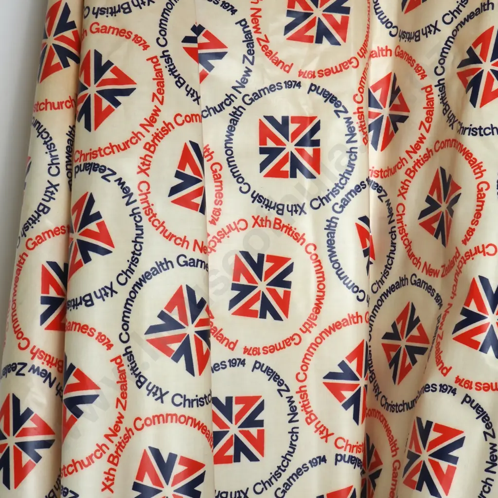 Oilskin Fabric w Promotional Branding for the ChCh Commonwealth Games 1973 Image 1++