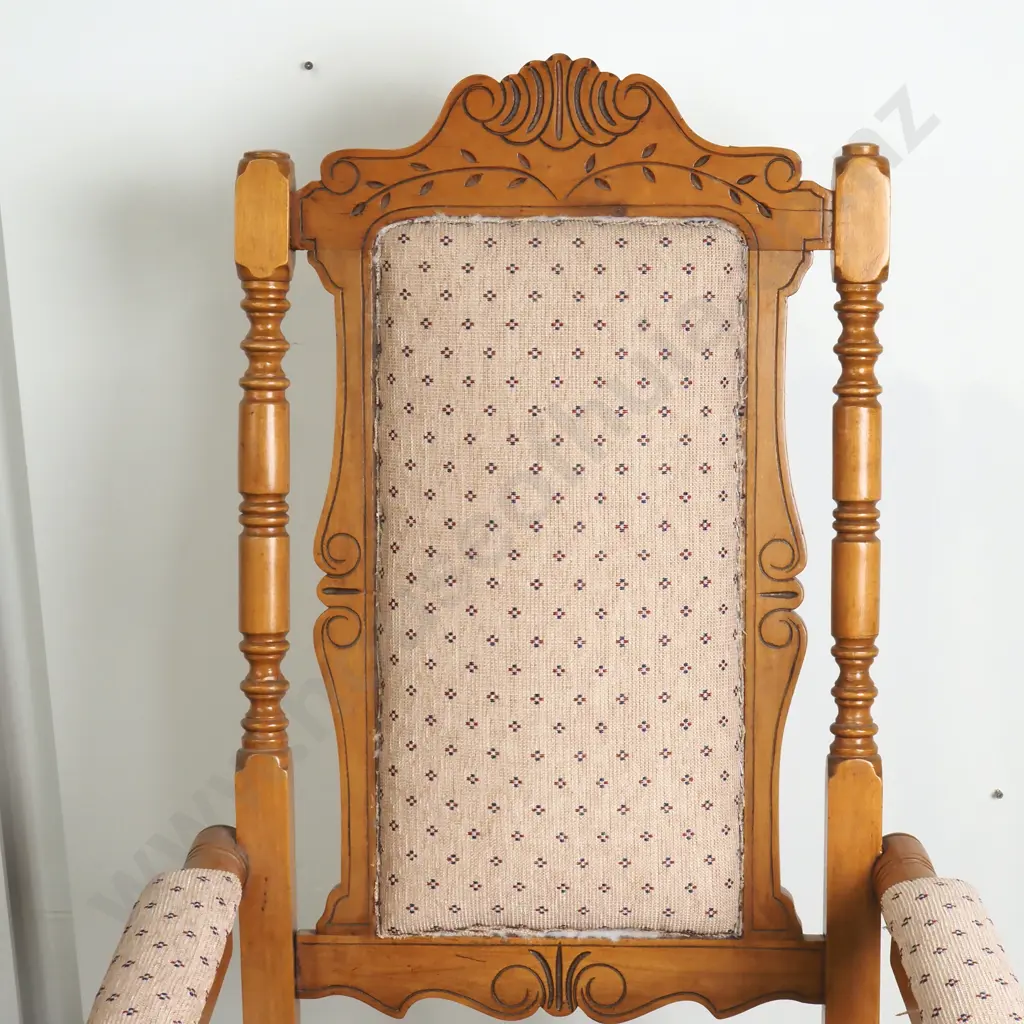 Vintage Colonial Kauri Rocking Chair Image 1++