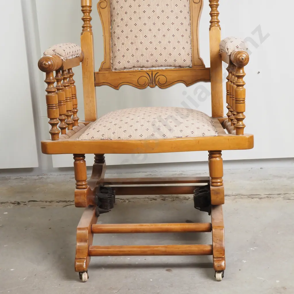 Vintage Colonial Kauri Rocking Chair Image 1++