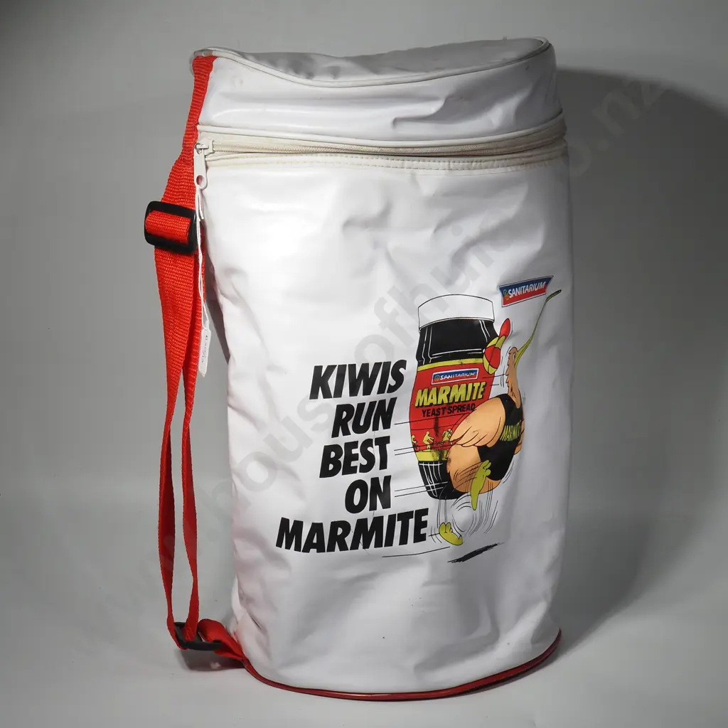 Sanitarium Marmite Branded Cooler Bag Featuring a Cartoon Kiwi Bird Image 1++