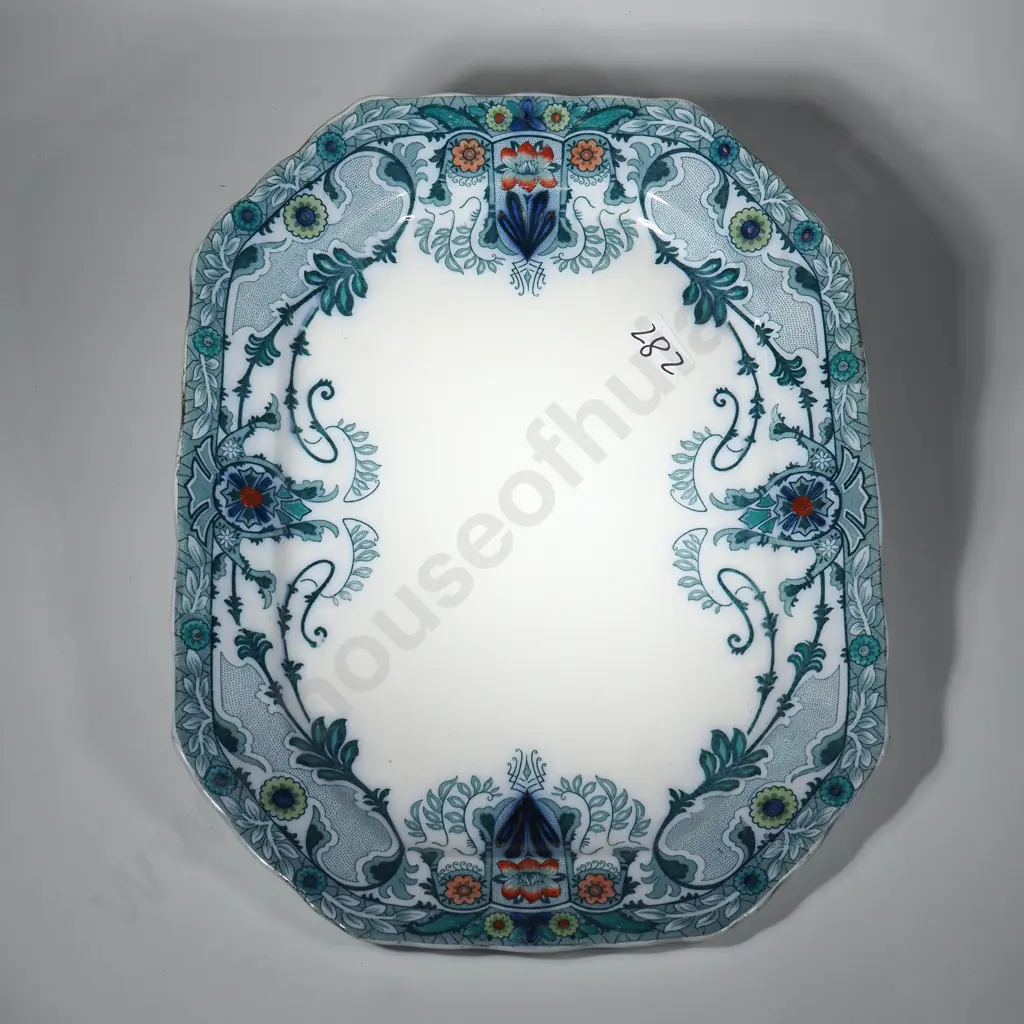 Burgess & Leigh Blue & White Ashet in the 'Raleigh' Pattern Imported by New Zealand Farmers Co- Operative Association Image 1++