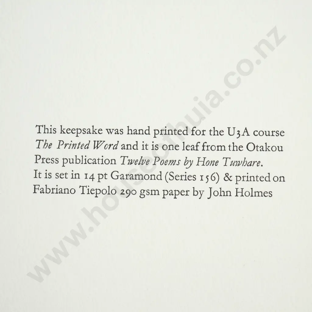 John Holmes - 'Tangi-hanga' Hand Printed on Fabriano Tiepolo 290 gsm Paper Image 1++