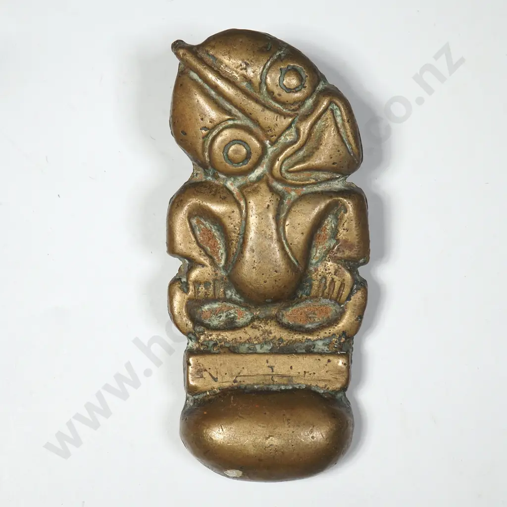 Vintage Brass Hei Tiki Door Knocker Image 1++