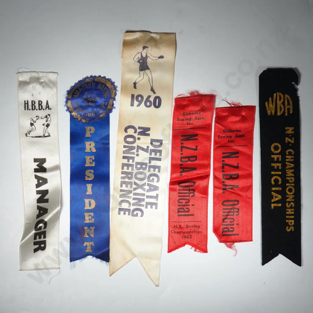 Assorted Lot of Mainly New Zealand Vintage Sports Ribbons  Image 1++