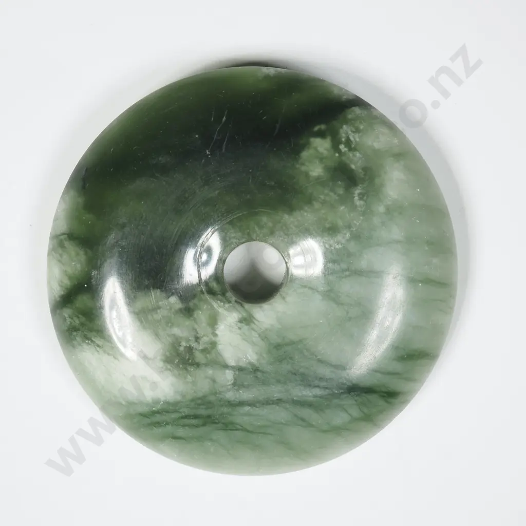 Greenstone Doughnut Pendant. Diameter 55mm  Image 1++