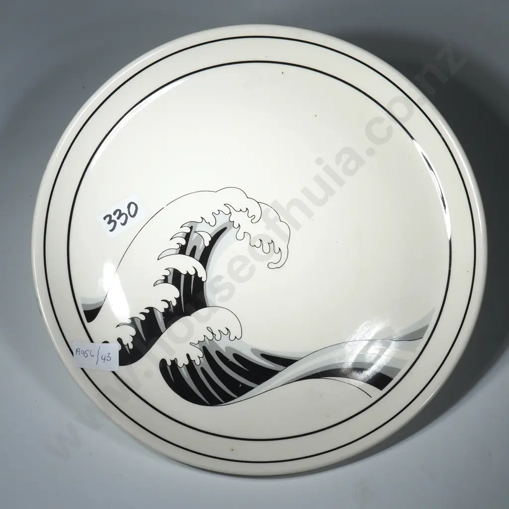 Crown Lynn Last Wave Large Platter. Marked & No. D748 Verso Image 1++