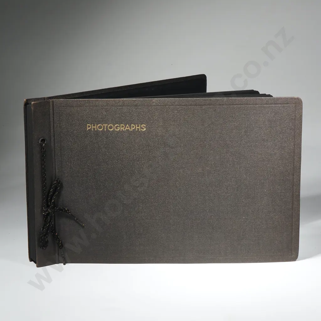 Vintage Photograph Album Containing Early Photographs Of Centennial Hall Wellington 1940, An Art Deco Building Rongotai Image 1++