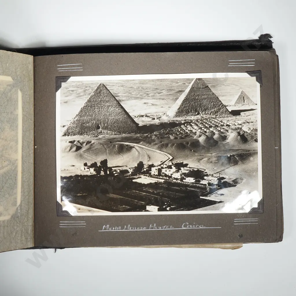 Egyptian Embossed Leather Photograph Album - 1943 Image 1++