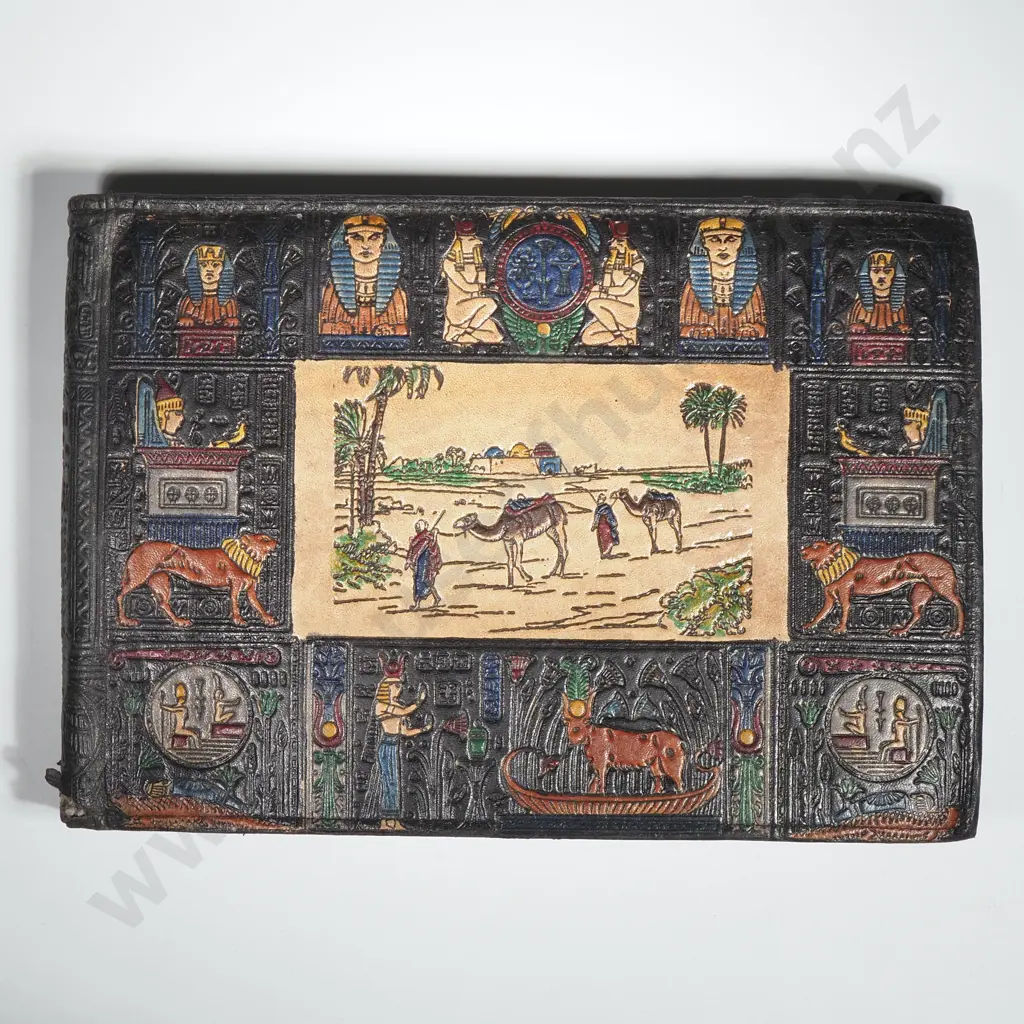 Egyptian Embossed Leather Photograph Album - 1943 Image 1++