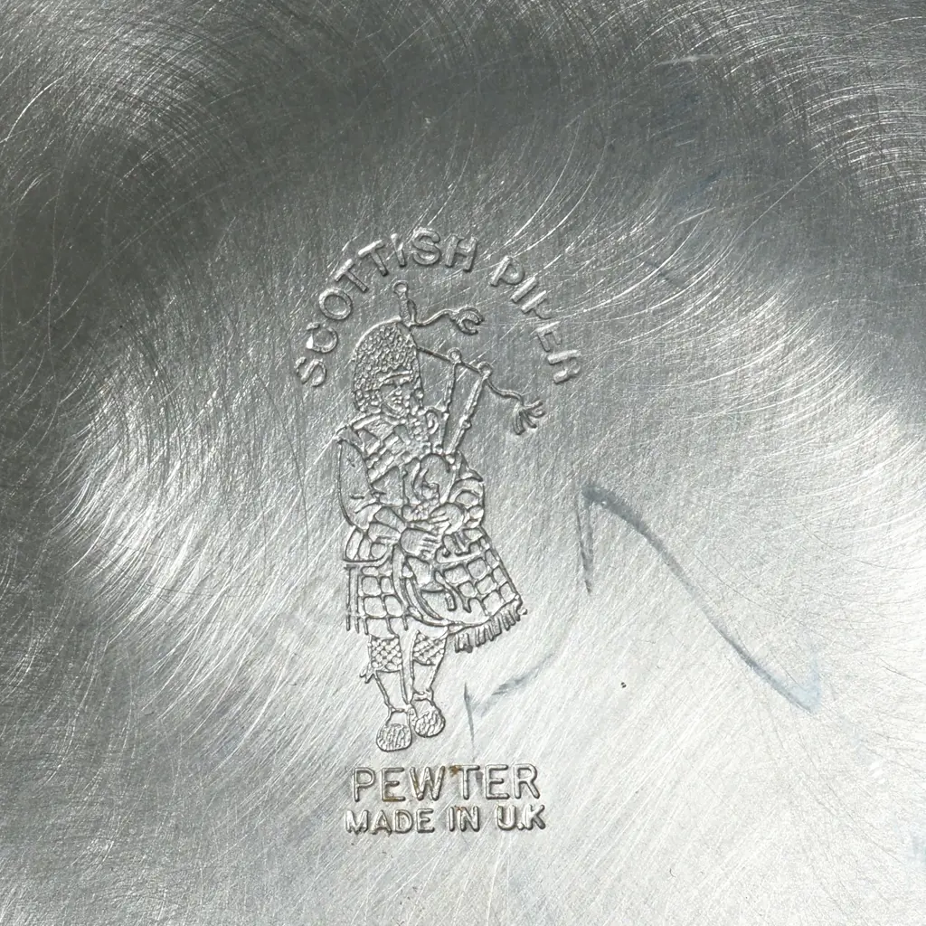 Two Silver Plate Quaiche w Celtic Ornamentation To Handles & Rim. One w A Presentation Inscription Image 1++