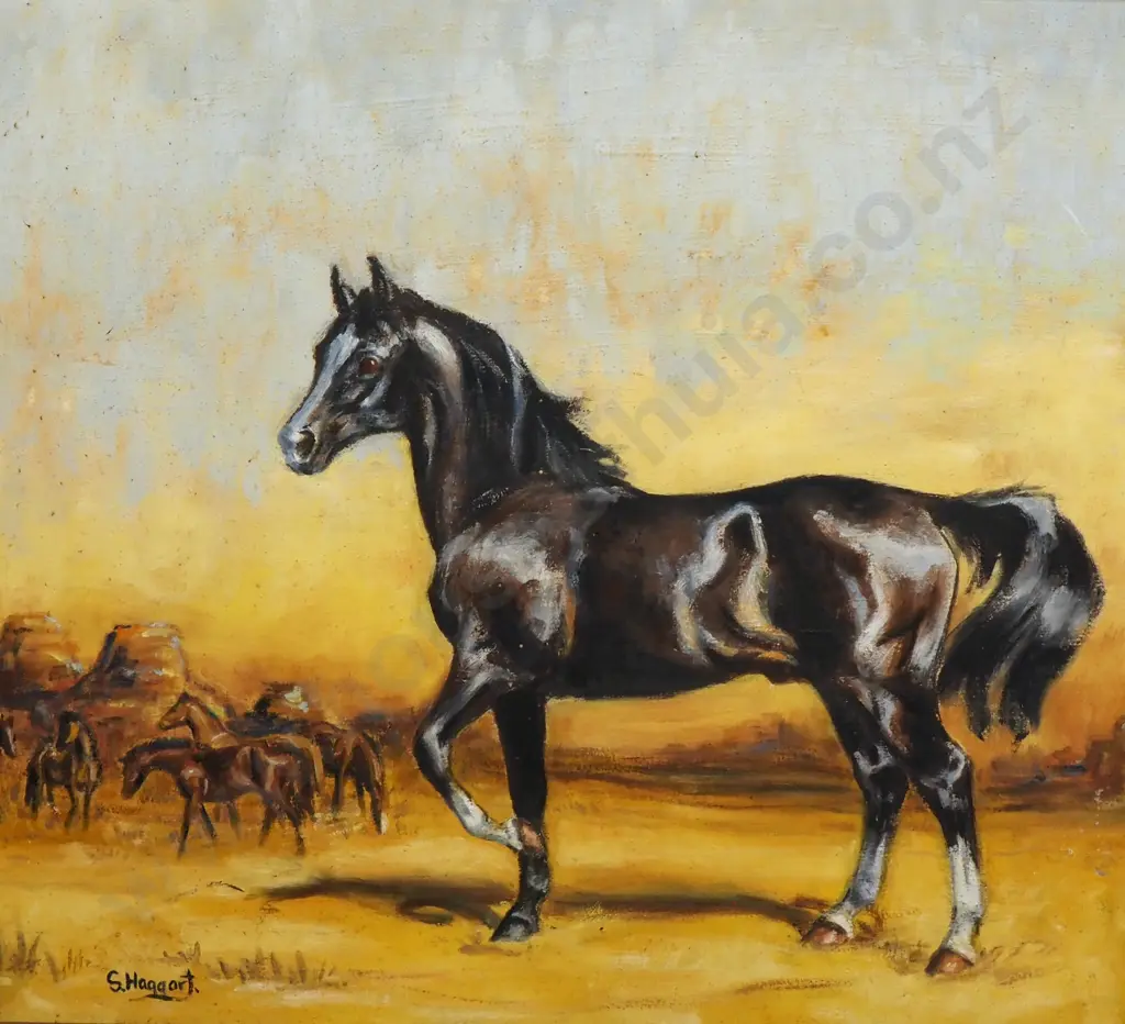 S Haggart - Horse Study, Oil Image 1++
