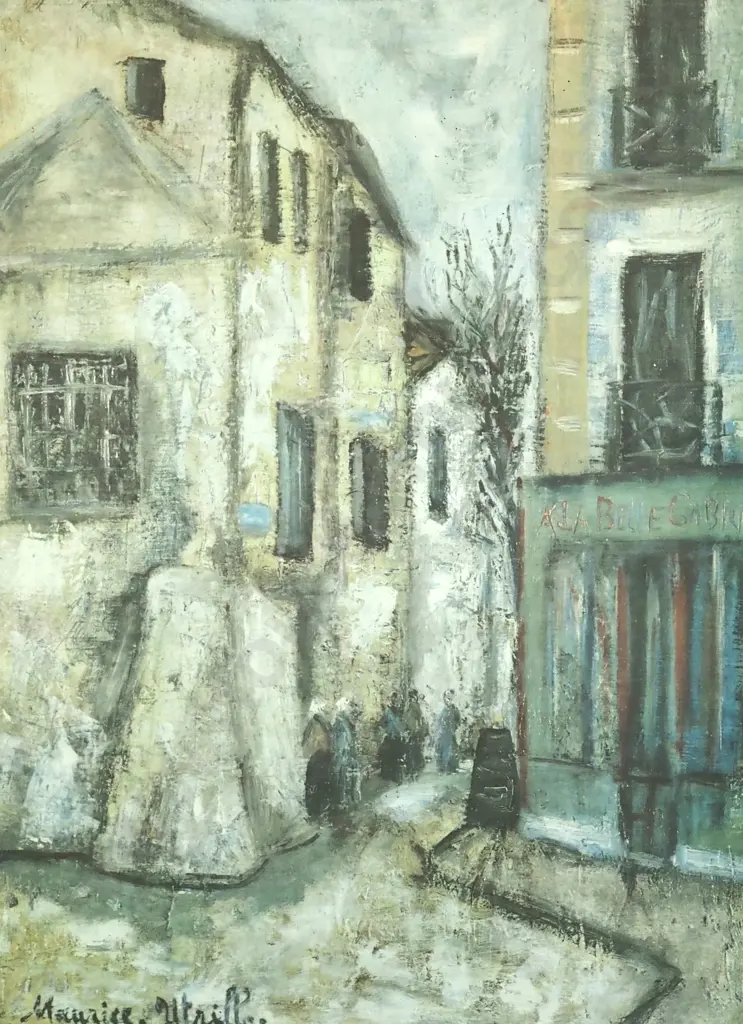 Maurice Utrillo - La Belle Gabrielle à Montmartre, Print Image 1++
