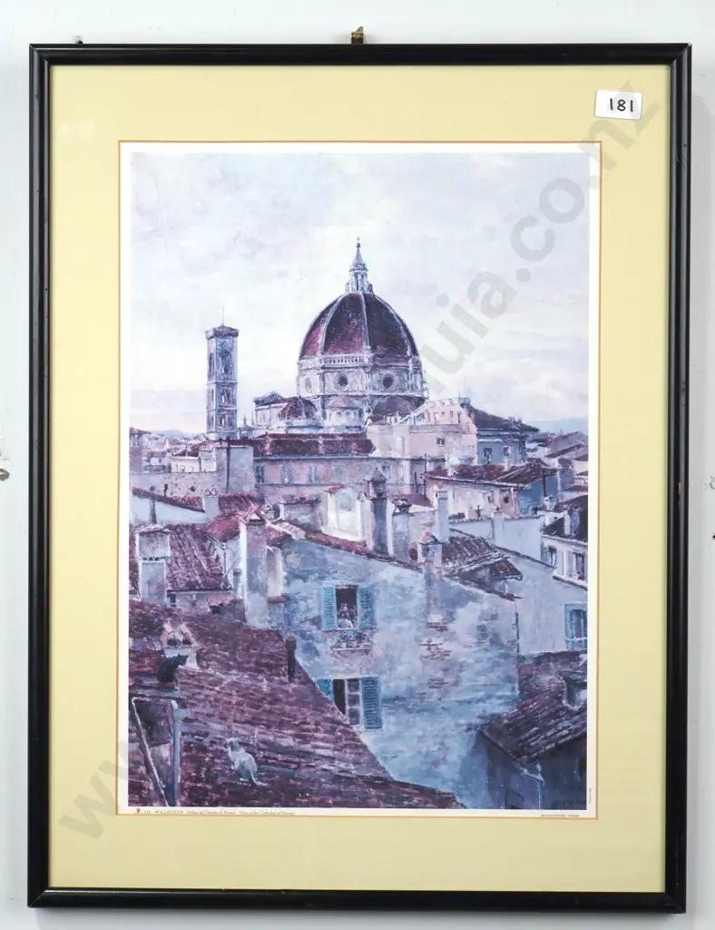 Alphons Hollaender - "Veduta del Duomo di Firenze", Print Image 1++
