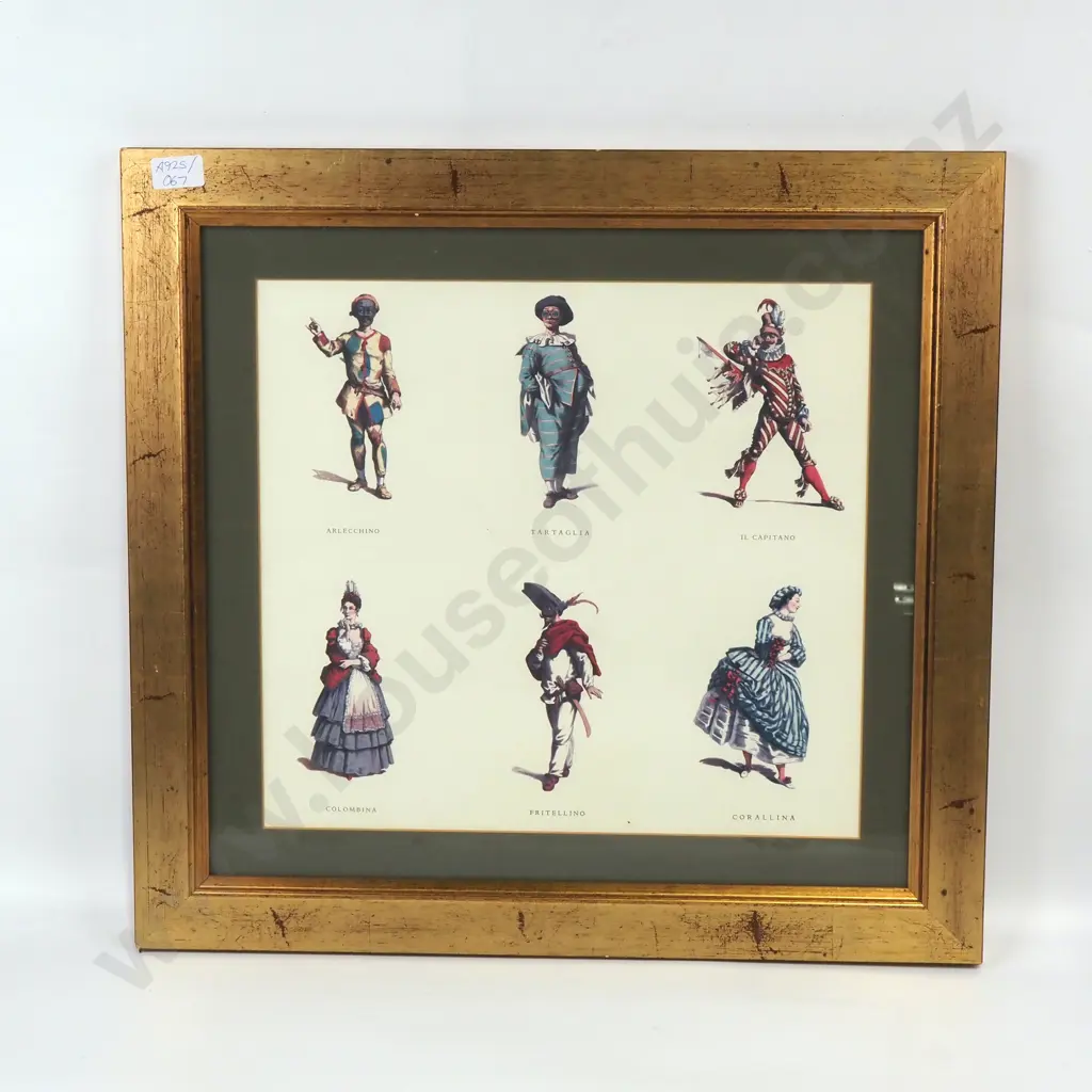 Unknown Artist - Six Theatre Characters, Print Image 1++