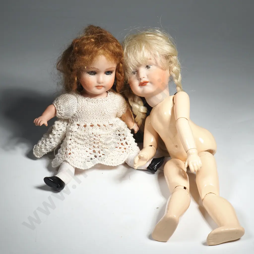 Two China Face Dolls. One w Composite Body  Image 1++
