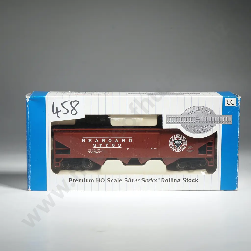 Bachmann HO Scale Silver Series Rolling Stock Quad Hopper - Seabord 17647 Image 1++