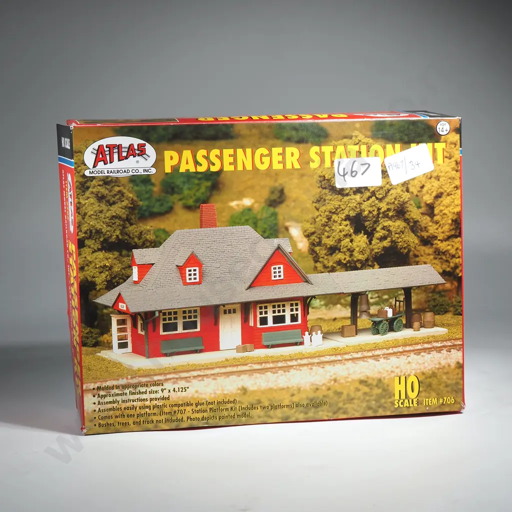 Atlas Model HO Scale Passenger Station Kit. MIB 706 Image 1++