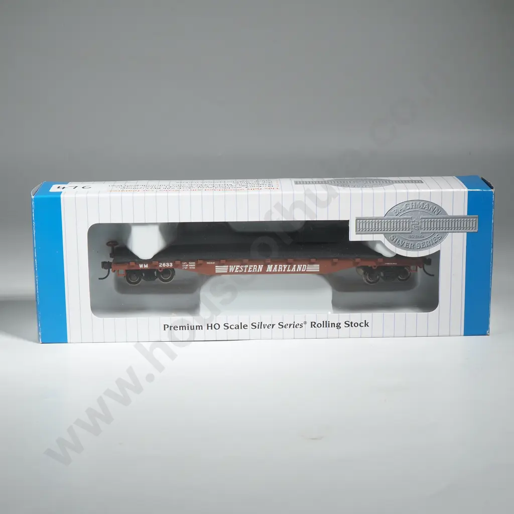 Bachmann HP Scale Silver Series Rolling Stock Flat Cars Western Maryland Image 1++