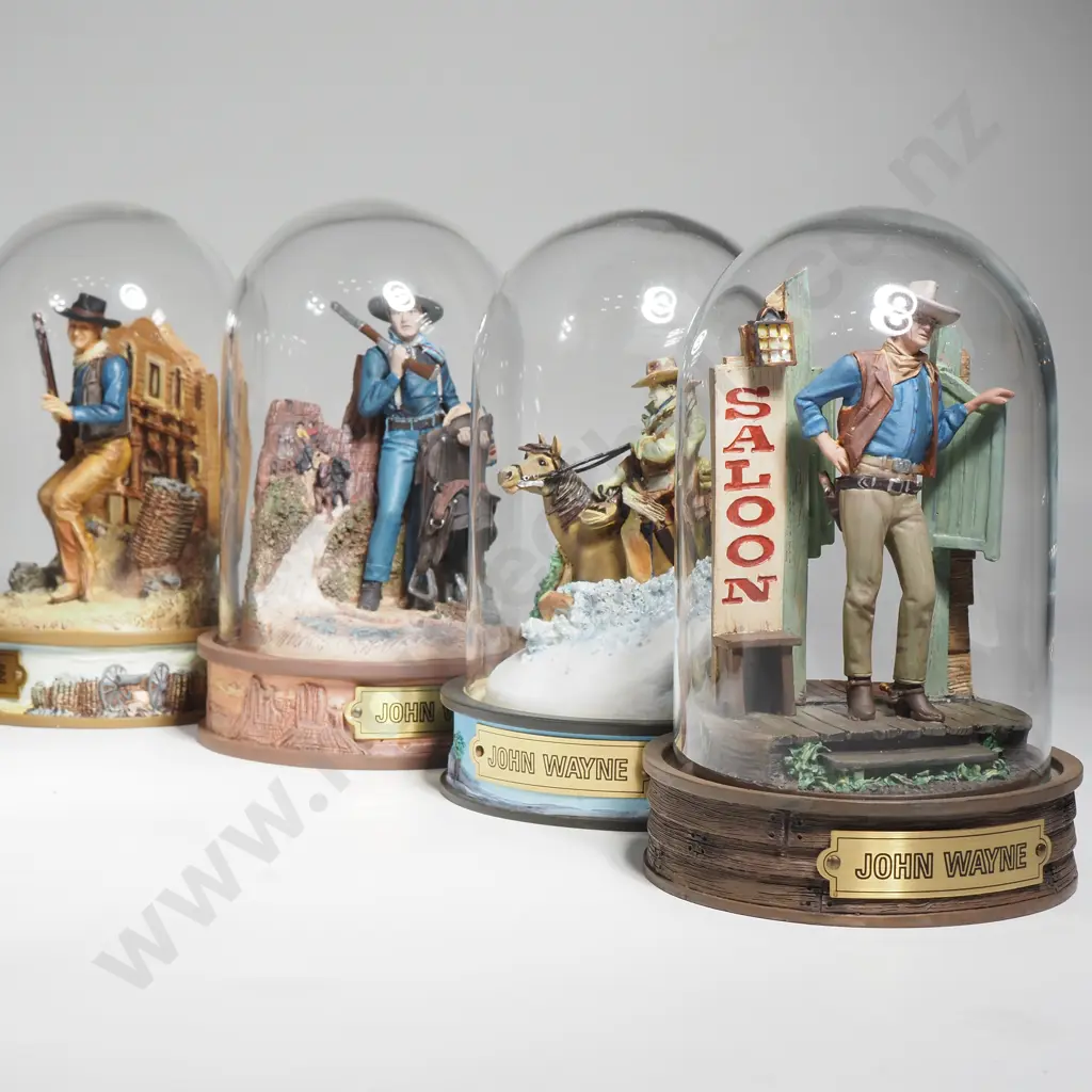 Collection of Seven John Wayne Hand Painted Limited Edition Sculptures Image 1++