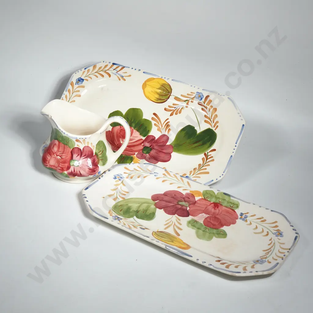 Two Belle Fiore Sandwich Trays & A Cream Jug Image 1++