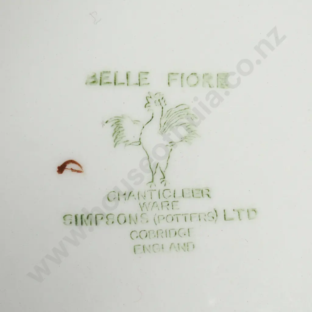 Six Belle Fiore Chanticleer Ware Dinner Plates Image 1++