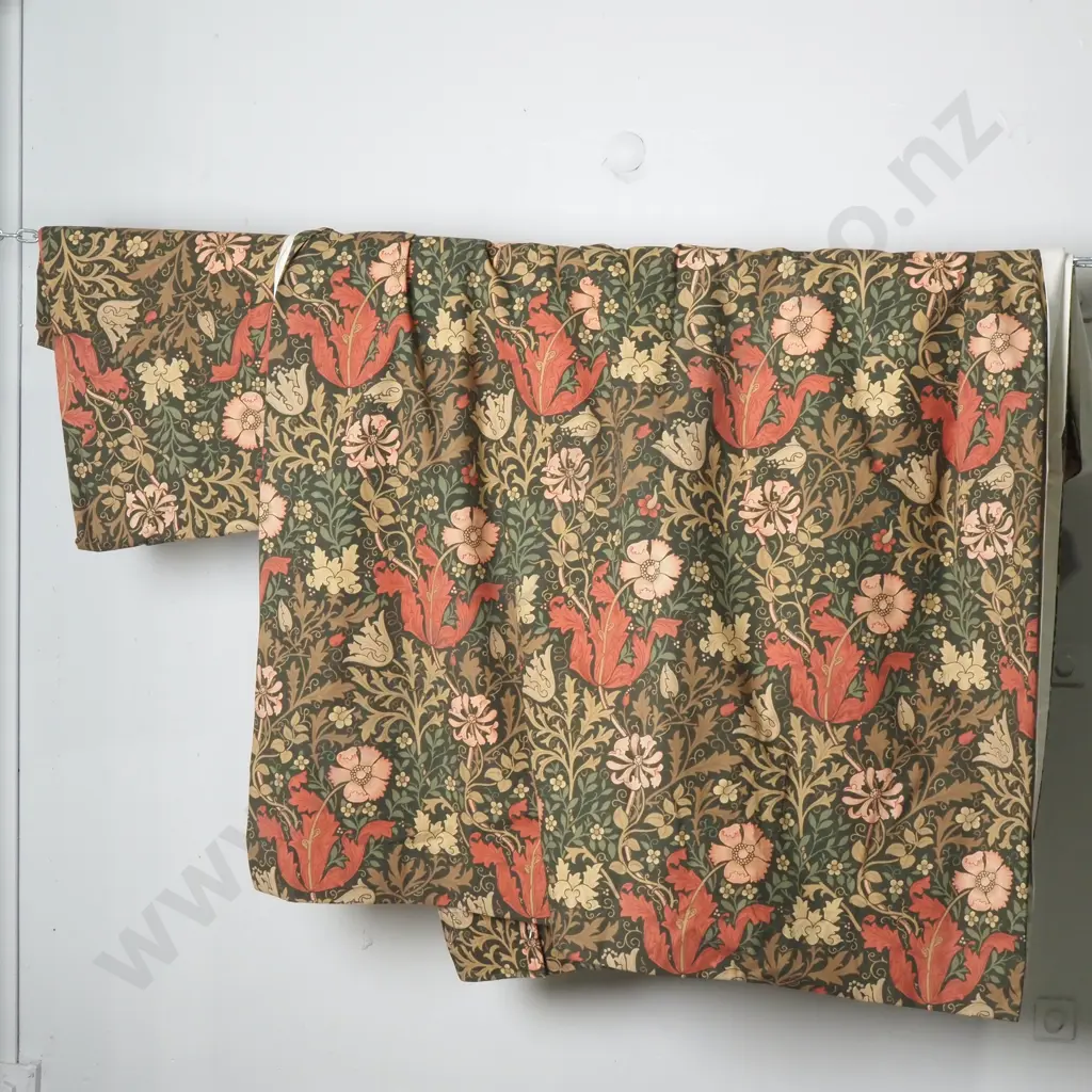 Pair of William Morris Curtains in the Compton Meadow Pattern Image 1++
