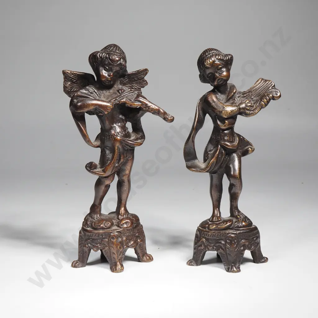 Two Small  Bronzed Figures & Another of Phra Ngang, A Thai Figure Image 1++