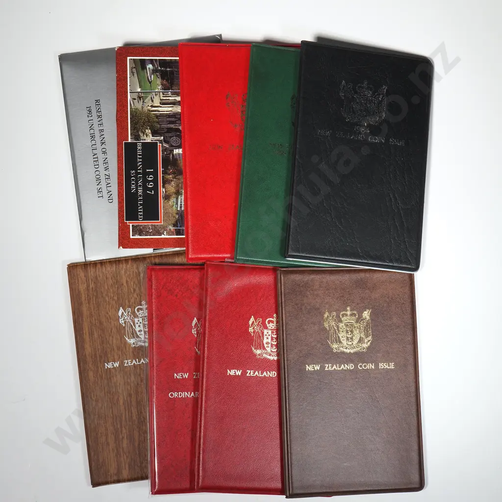 Nine New Zealand UNC Coin Sets Image 1++