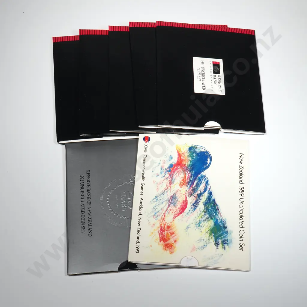 Seven New Zealand UNC Coin Sets Image 1++