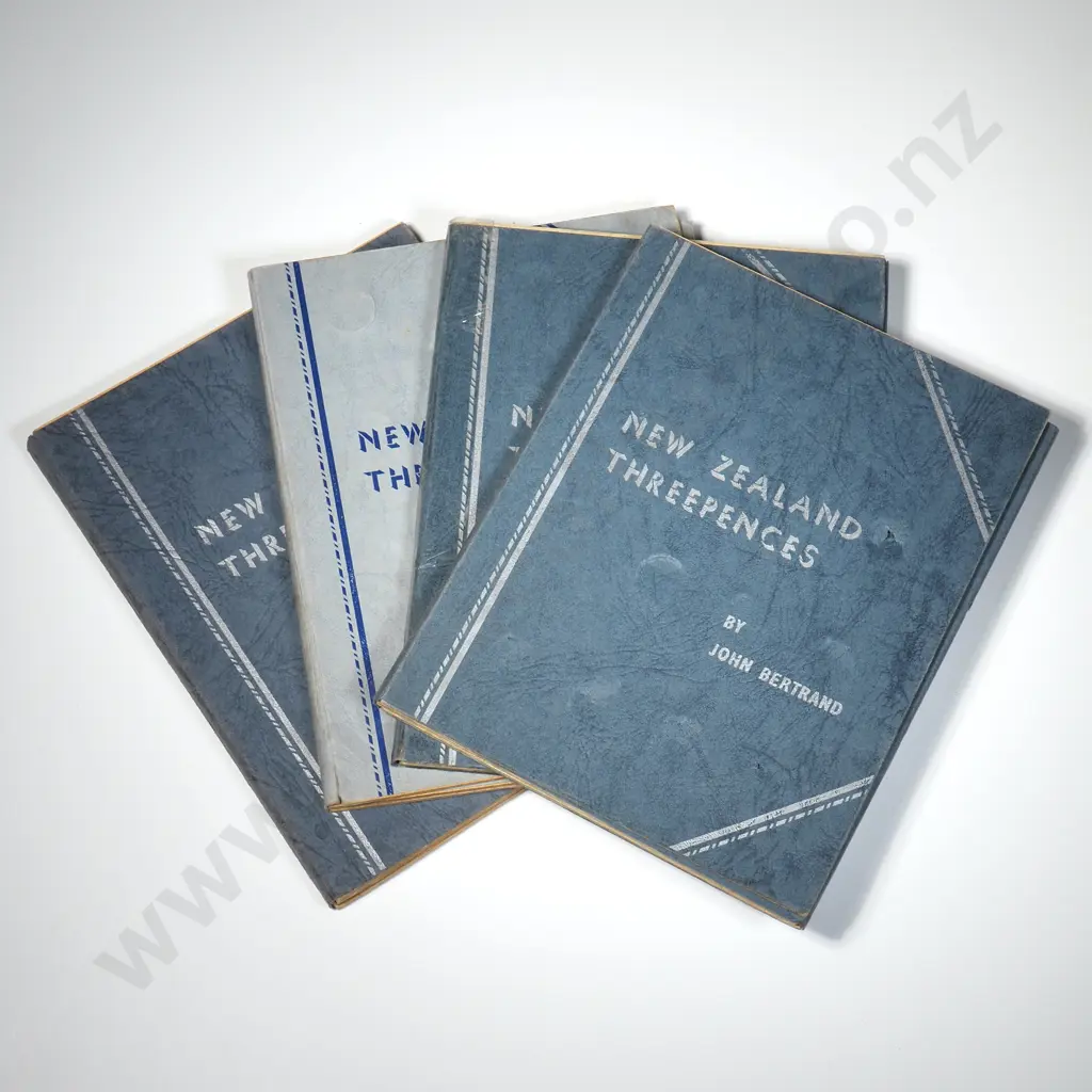Four Empty Bertrand Threepence Coin Albums in Average Condition Image 1++