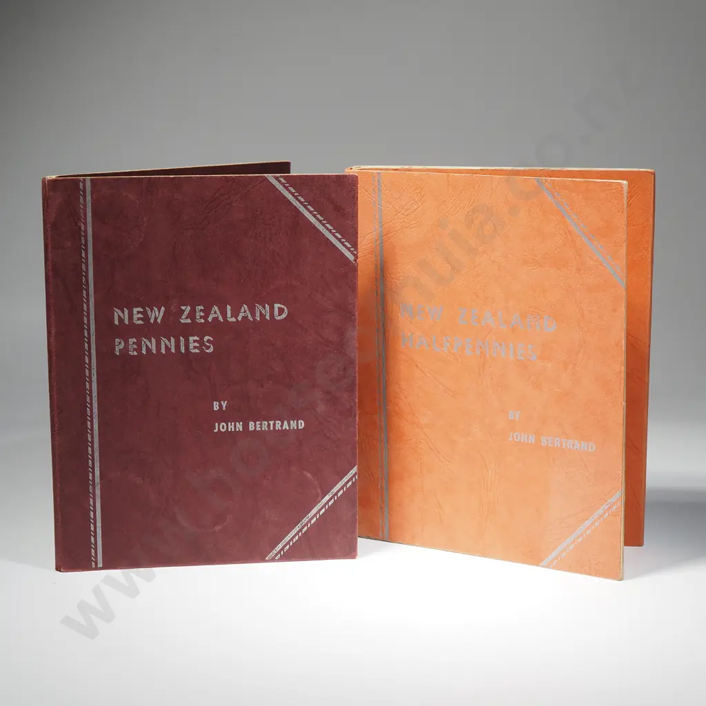 New Zealand Bertrand Penny & Half Penny Coin Albums - Mostly Complete  Image 1++