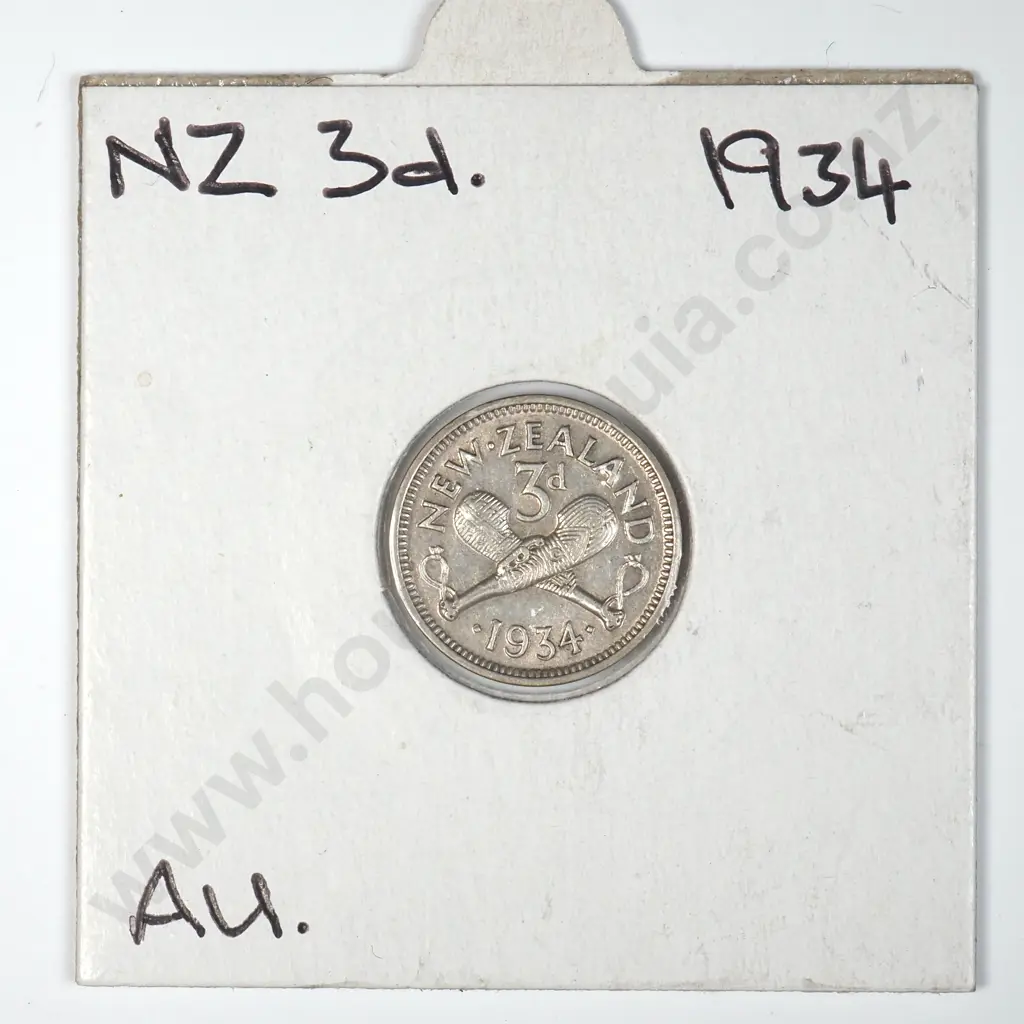 1934 New Zealand Threepence - Better Grade Image 1++