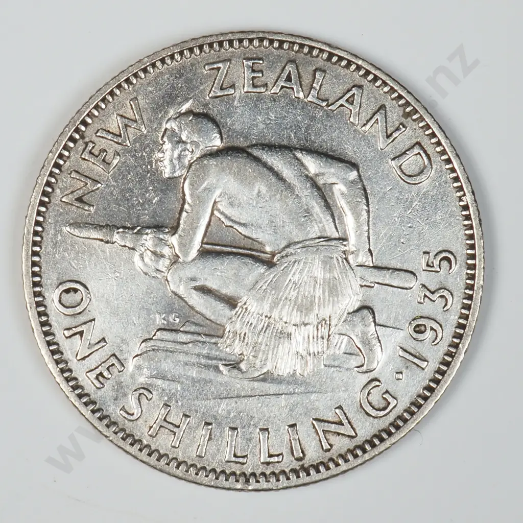 1935 New Zealand One Shilling - Better Grade Image 1++