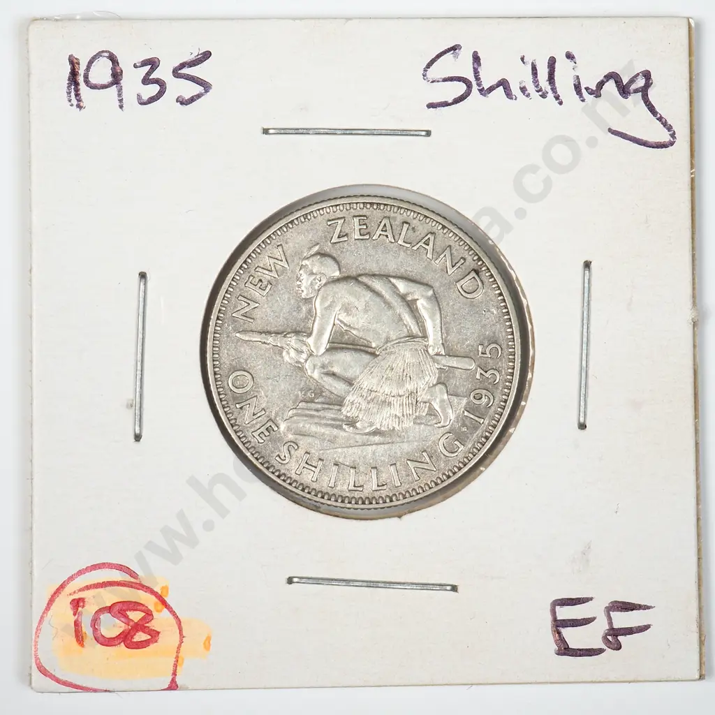 1935 New Zealand Shilling - Better Grade Image 1++