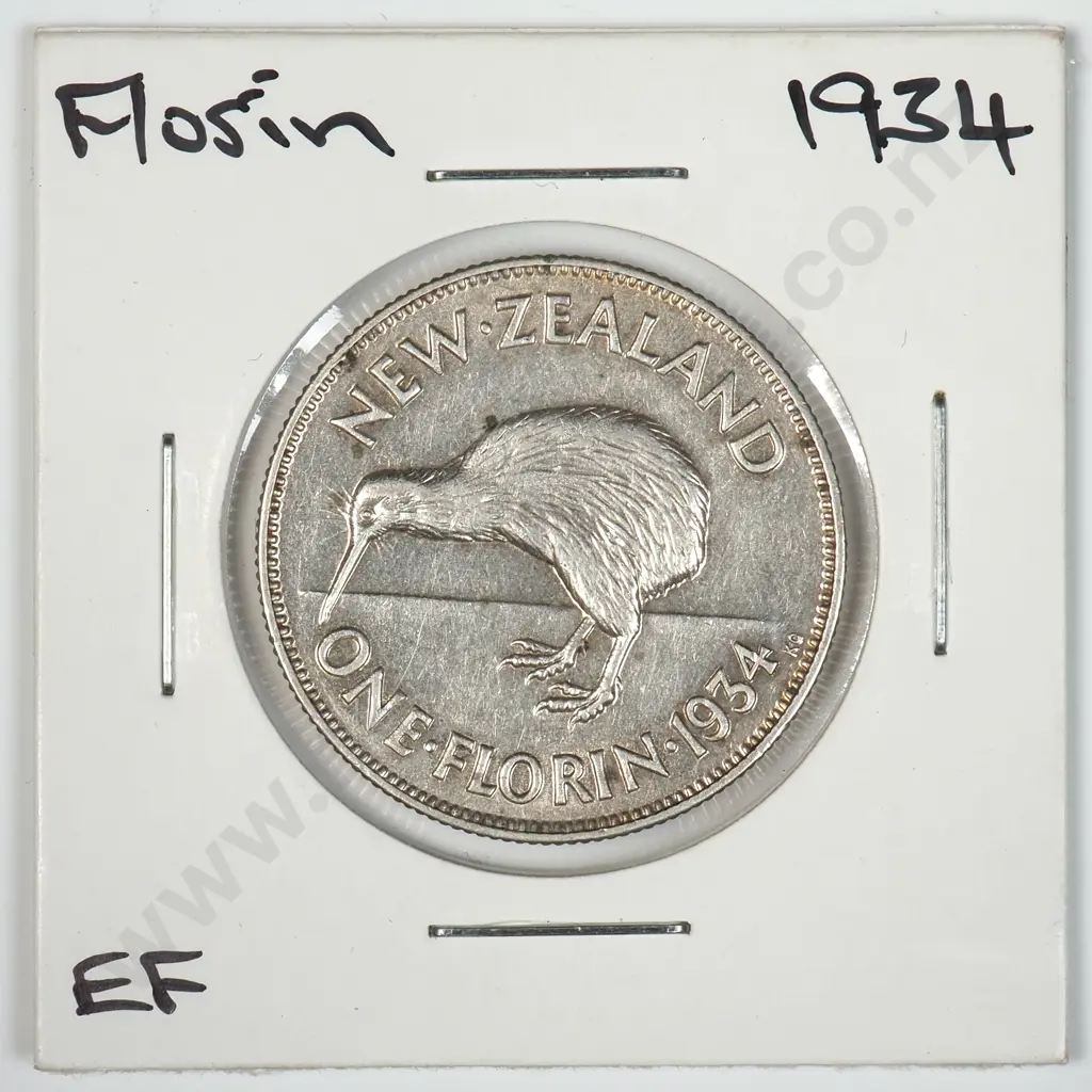 1934 New Zealand Florin Image 1++