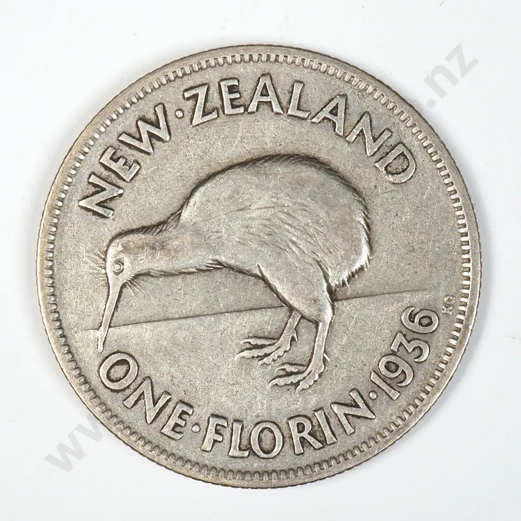 1936 New Zealand Florin Image 1++